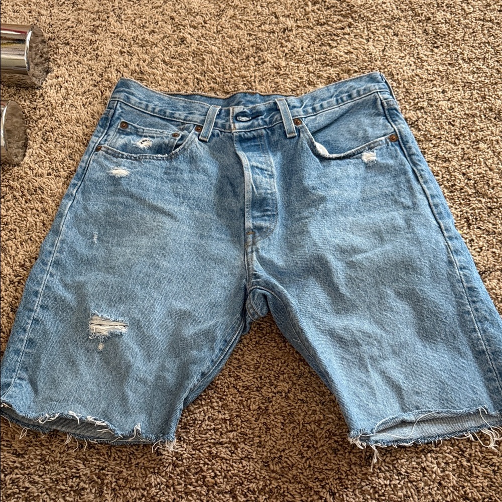 Levi's Light Blue Jean Shorts